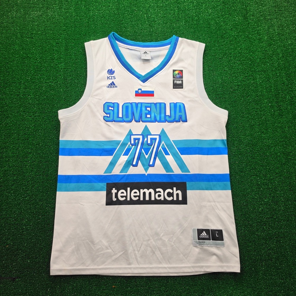 Adidas Slovenia National Team Luka Doncic #77 Fiba Basketball Jersey Mens Large